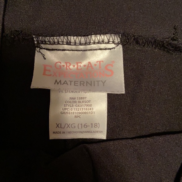 Black maternity pants Great Expectations XL 16 18 - Picture 2 of 4